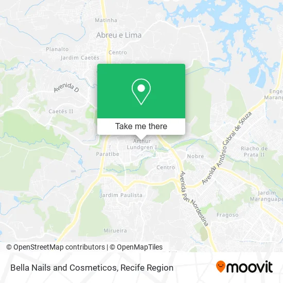 Bella Nails and Cosmeticos map