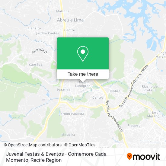 Mapa Juvenal Festas & Eventos - Comemore Cada Momento