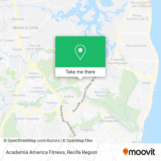 Academia America Fitness map