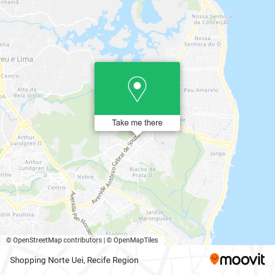 Shopping Norte Uei map