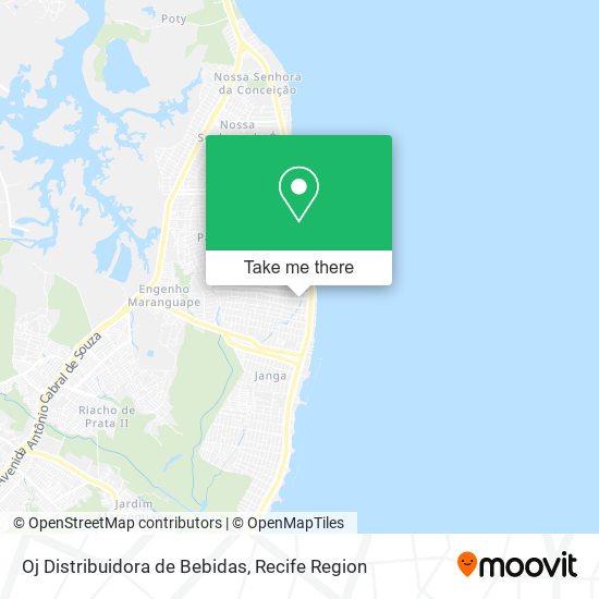 Oj Distribuidora de Bebidas map