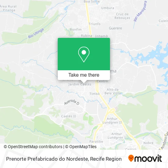 Prenorte Prefabricado do Nordeste map