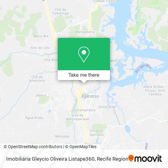 Imobiliária Gleycio Oliveira Listape360 map