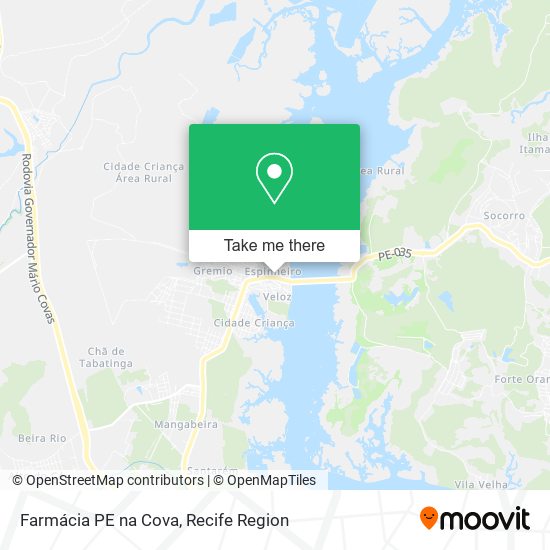 Farmácia PE na Cova map