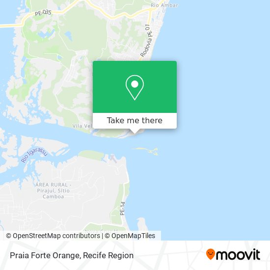 Praia Forte Orange map