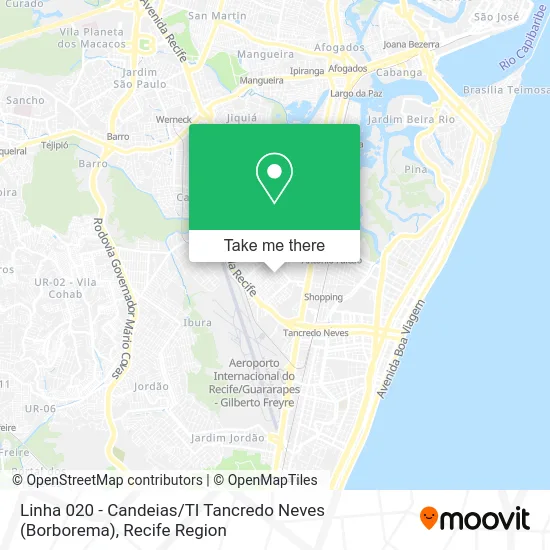Linha 020 - Candeias / TI Tancredo Neves (Borborema) map