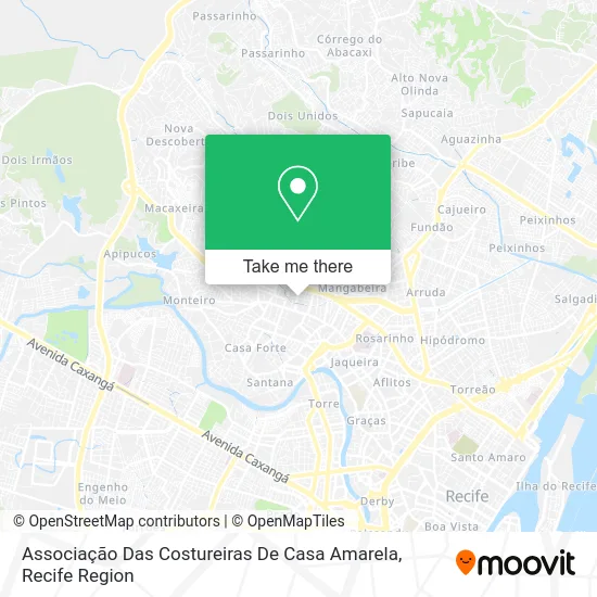 Associação Das Costureiras De Casa Amarela map