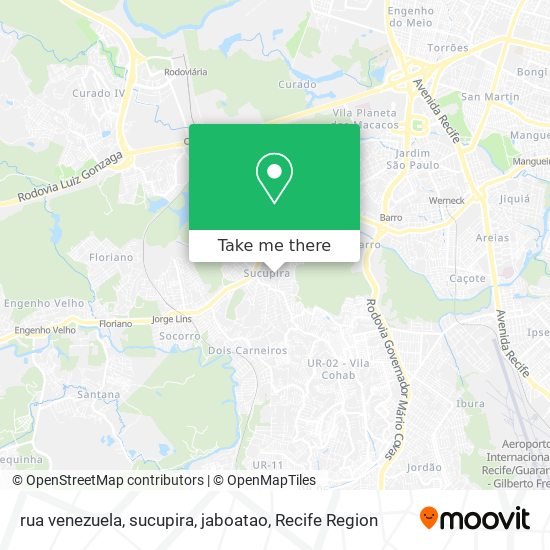 rua venezuela, sucupira, jaboatao map