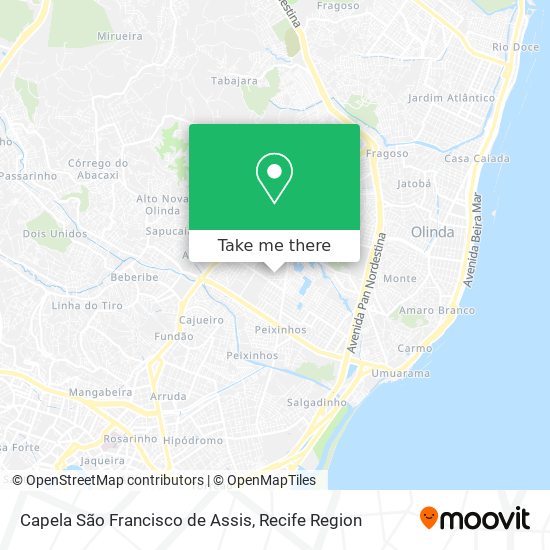 Mapa Capela São Francisco de Assis