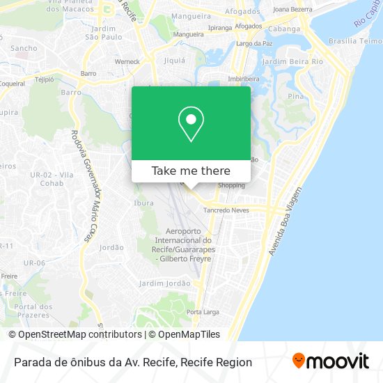 Parada de ônibus da Av. Recife map