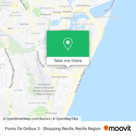 Mapa Ponto De Onibus 3 - Shopping Recife