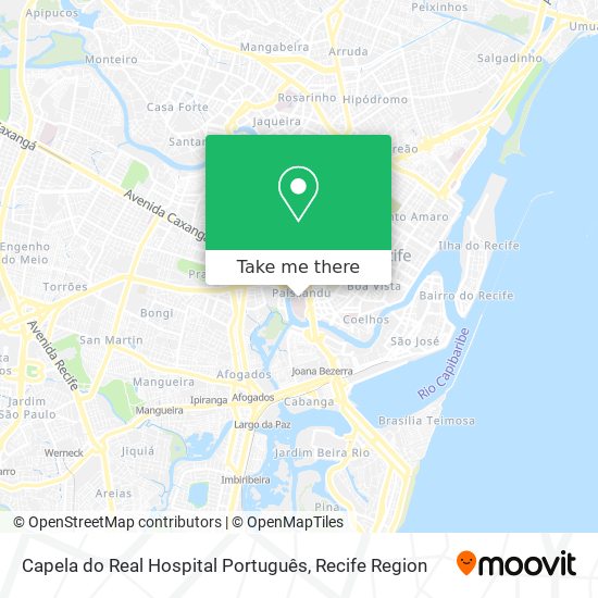 Mapa Capela do Real Hospital Português