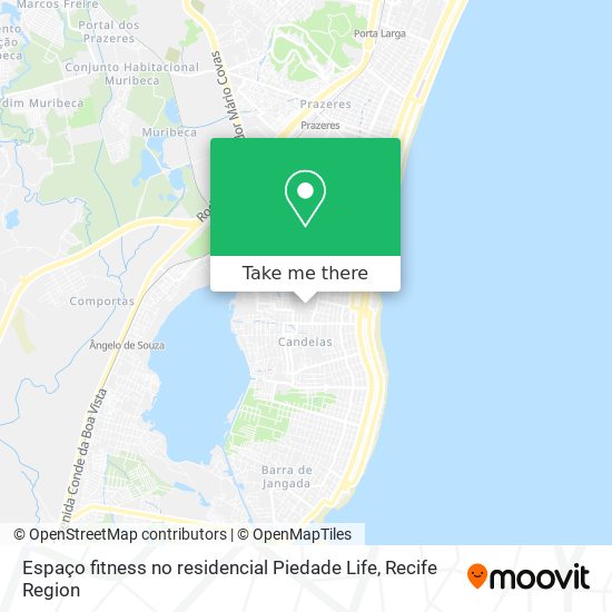 Espaço fitness no residencial Piedade Life map