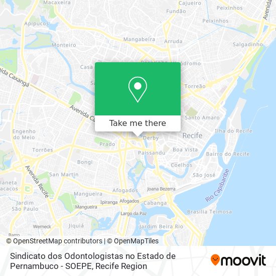 Sindicato dos Odontologistas no Estado de Pernambuco - SOEPE map