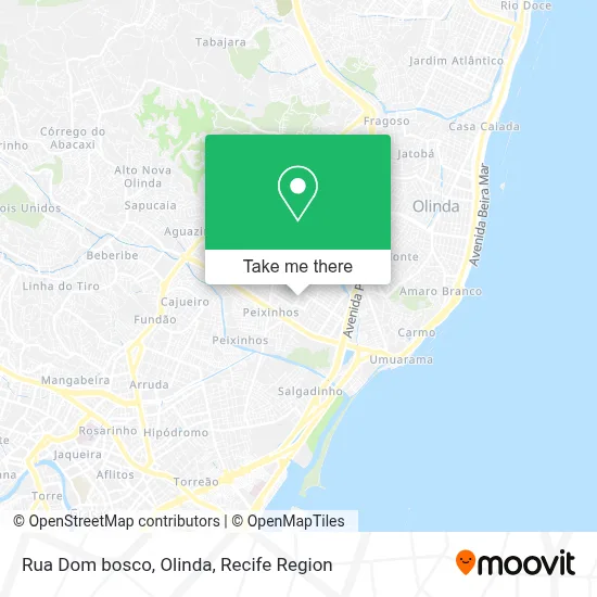 Rua Dom bosco, Olinda map