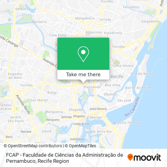 Mapa FCAP - Faculdade de Ciências da Administração de Pernambuco