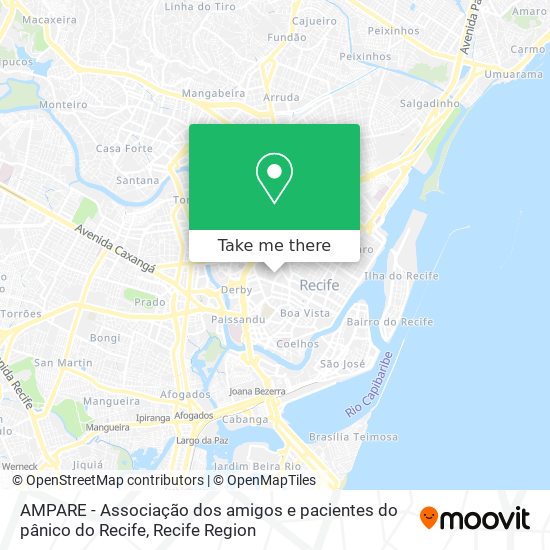 AMPARE - Associação dos amigos e pacientes do pânico do Recife map