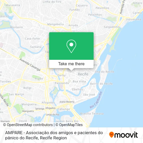 AMPARE - Associação dos amigos e pacientes do pânico do Recife map