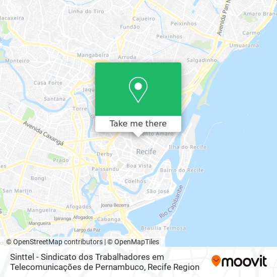 Sinttel - Sindicato dos Trabalhadores em Telecomunicações de Pernambuco map