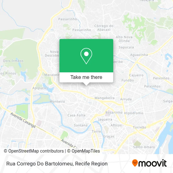 Rua Corrego Do Bartolomeu map