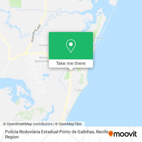 Polícia Rodoviária Estadual-Porto de Galinhas map