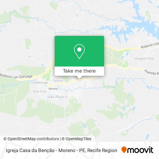 Igreja Casa da Benção - Moreno - PE map