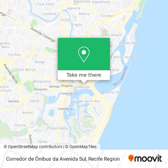 Corredor de Ônibus da Avenida Sul map