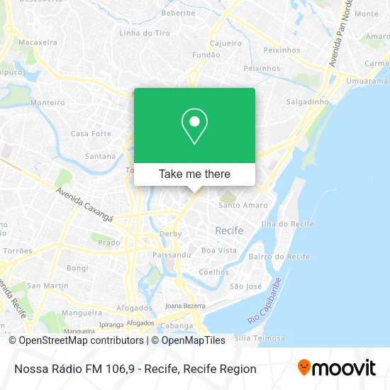 Nossa Rádio FM 106,9 - Recife map