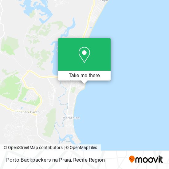 Mapa Porto Backpackers na Praia