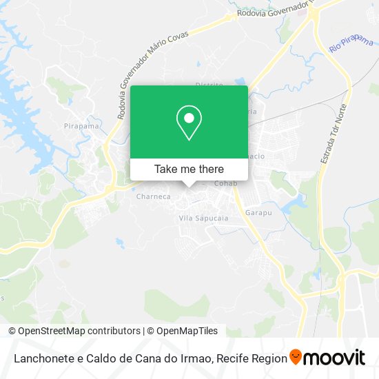 Lanchonete e Caldo de Cana do Irmao map