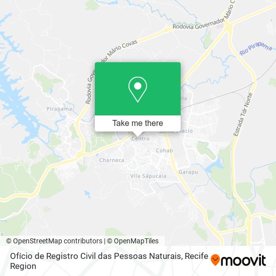 Ofício de Registro Civil das Pessoas Naturais map