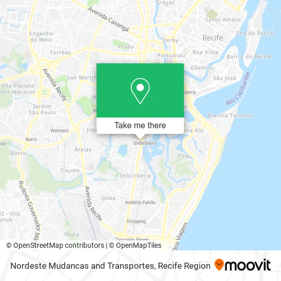 Nordeste Mudancas and Transportes map