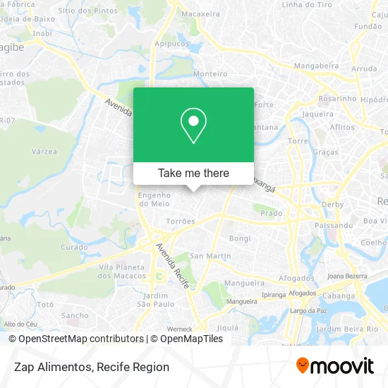Zap Alimentos map