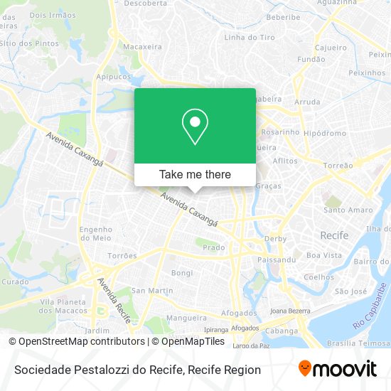 Mapa Sociedade Pestalozzi do Recife