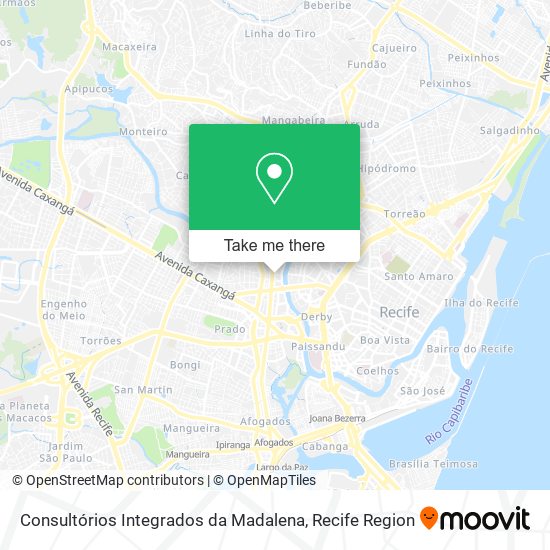 Mapa Consultórios Integrados da Madalena