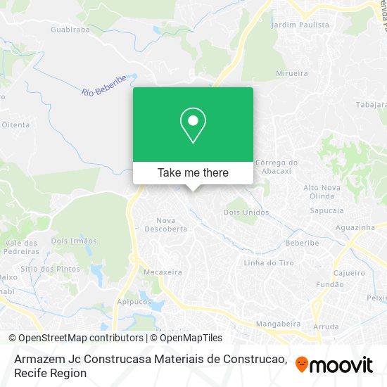 Armazem Jc Construcasa Materiais de Construcao map