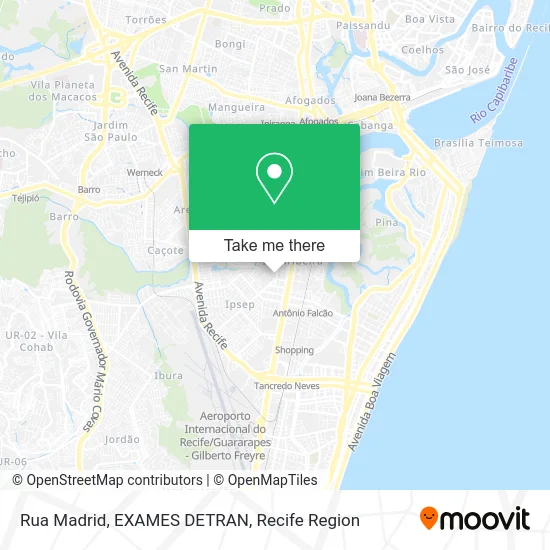 Rua Madrid,  EXAMES DETRAN map