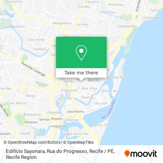 Mapa Edifício Sayonara, Rua do Progresso, Recife / PE