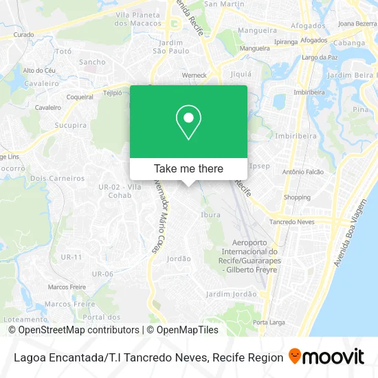 Lagoa Encantada / T.I Tancredo Neves map