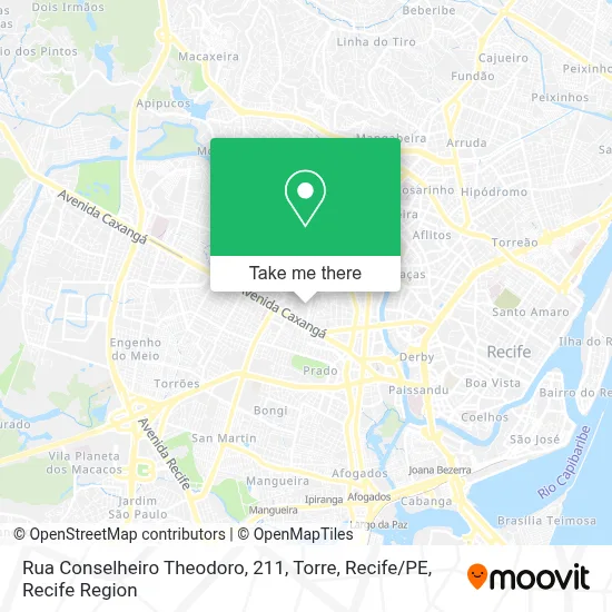 Rua Conselheiro Theodoro, 211, Torre, Recife / PE map