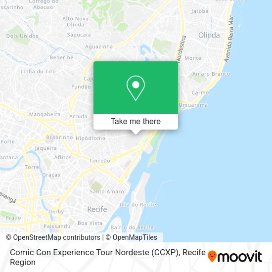 Comic Con Experience Tour Nordeste (CCXP) map