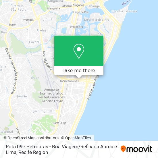Rota 09 - Petrobras - Boa Viagem / Refinaria Abreu e Lima map