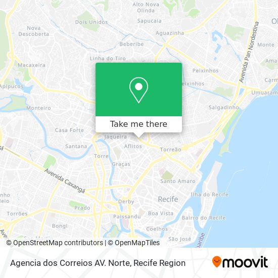 Mapa Agencia dos Correios AV. Norte