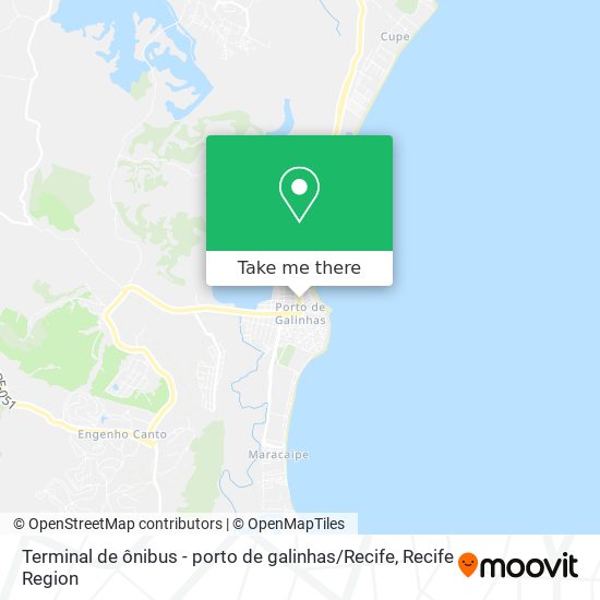 Mapa Terminal de ônibus - porto de galinhas / Recife