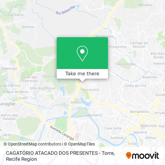 CAGATÓRIO ATACADO DOS PRESENTES - Torre map