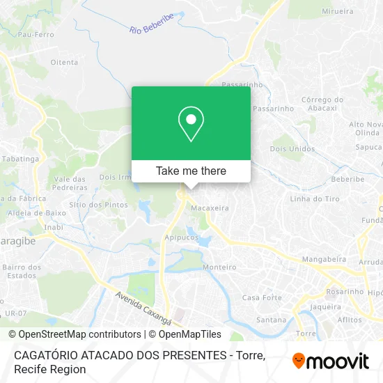 CAGATÓRIO ATACADO DOS PRESENTES - Torre map