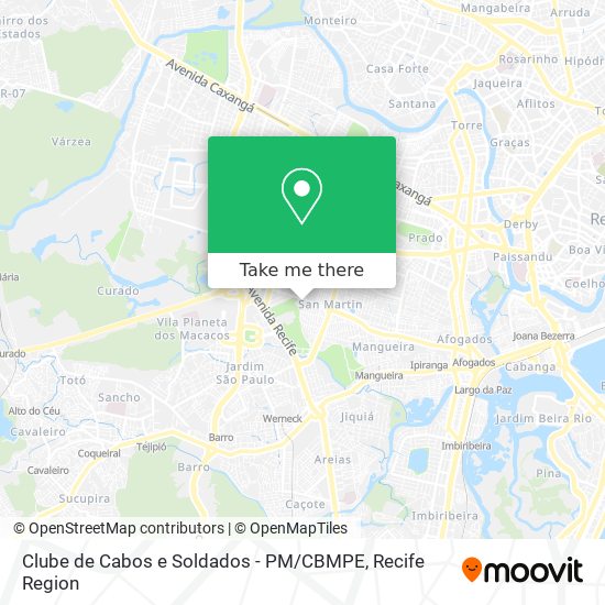 Clube de Cabos e Soldados - PM / CBMPE map