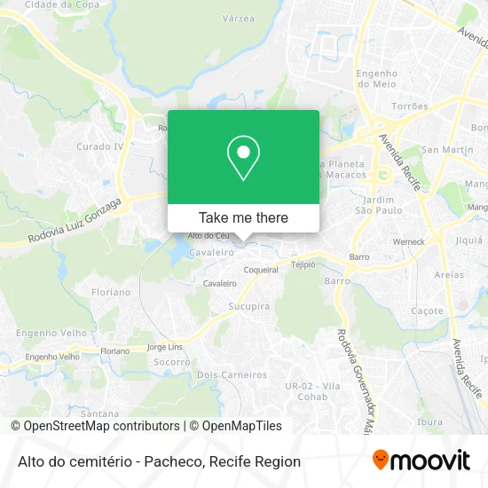 Alto do cemitério - Pacheco map