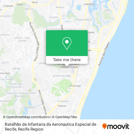 Batalhão de Infantaria da Aeronautica Especial de Recife map