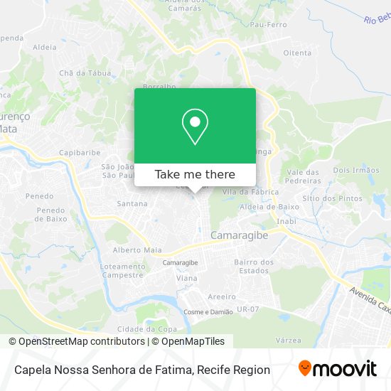 Mapa Capela Nossa Senhora de Fatima